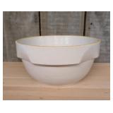 Antique Yellowware Shoulder Rim Mixing Bowl