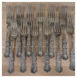 A Set of 12 Gorham Sterling Silver Forks in the Bu