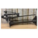 Antique Blacksmith Post Leg Vise on Pedestal Floor