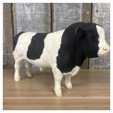 Large Vintage Flocked Holstein Bull Figurine