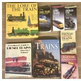 Various Authors. Eight Train Reference Books and C