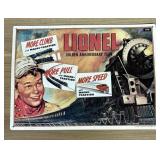 Licensed Lionel Trains 1993 Embossed Tin Sign 1950