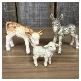 A Trio of Goebel Porcelain Nativity Animal Figurin