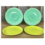 A Set of Four Homer Laughlin Fiesta Salad Plates i