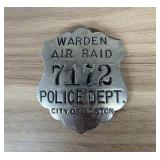 WWII City of Boston Police Department Air Raid War