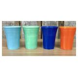 A Set of Four Homer Laughlin Fiesta Ringed Water T
