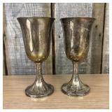 A Pair of American Sterling Silver Goblets