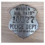 WWII City of Boston Police Department Air Raid War