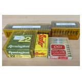 A Lot of 5 Containers of .22 Caliber Rimfire Ammun