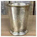 Silver-Plated Monogrammed Mint Julep Cup