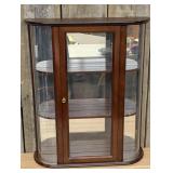 The Bombay Company Mahogany Tone Bow Front Wall Cu
