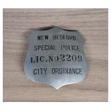 New Bedford Massachusetts Special Police Badge Lic