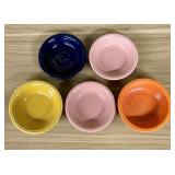 A Set of Five Homer Laughlin Fiesta Ceramic Bowls