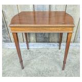 Sheraton Style Mahogany Bow Front Side Table