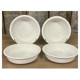 A Set of Four Fiesta White 19-Ounce Soup or Cereal