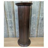 Neoclassical Style Fluted Wood Column Pedestal