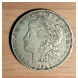 US 1921-D Morgan Silver Dollar