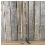 Two Belknap Blue Grass Vintage Garden Tools Includ