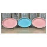 Three Homer Laughlin Fiesta Oval Serving Platters