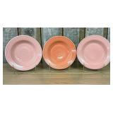 A Trio of Homer Laughlin Fiesta Rim Soup Bowls in