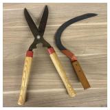 A Trio of Vintage Manual Garden Tools Including a
