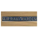 World War II ARP Air Raid Warden Cast Alloy Sign