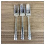 Trio of Towle Sterling Silver Luncheon Forks in th