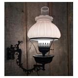 Electrified Victorian Style Cast Iron Swivel Wall