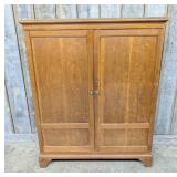 Mid-Century Transitional Walnut Veneer Two-Door St