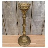 Large Gothic Revival Brass Ecclesiastical Pricket