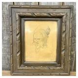 Albrecht Durer Head of an Apostle Print on Gold To