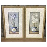 G. de Villeneuve A Pair of Botanical Porcelain de