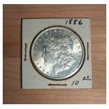 US 1886 Morgan Silver Dollar