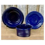 A Trio of Homer Laughlin Fiesta Cobalt Blue Cerami