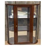 The Bombay Company Curved Glass Wood Wall Curio Ca