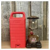 Vintage Coleman Peak 1 Model 222 Lantern with Red