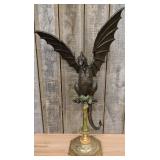Large Cast Bronze Winged Dragon Sculpture on Decor