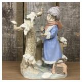 Lladro Winter Glazed Porcelain Figurine Model 5220