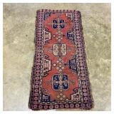 Antique Hand-Knotted Wool Tribal Rug Runner