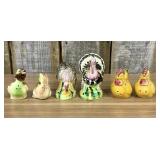 A Collection of Six Vintage Japanese Glazed Cerami