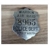 WWII City of Boston Police Department Air Raid War