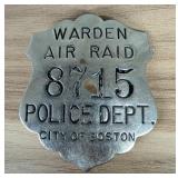 WWII Scovill City of Boston Police Department Air