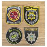 A Lot of Four Assorted Contemporary Embroidered Em