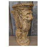 Winged Lion Saint Mark Cast Stone Column Pedestal