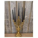 Rococo Revival Style Cast Brass Five Light Candela