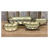 A Set of temp-tations Old World Green Ceramic Bake