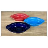 A Trio of Fiesta Individual Oval Casserole Dishes