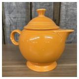 Fiesta Tangerine Teapot and Lid by Homer Laughlin