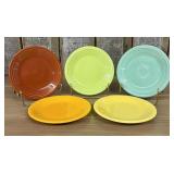 A Set of Five Fiesta Homer Laughlin Ceramic Bread