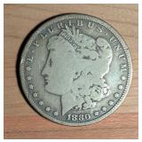 US 1880 Morgan Silver Dollar, Philadelphia Mint
